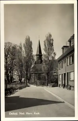 Ak Delfzijl Groningen, Ned. Herv. Kerk