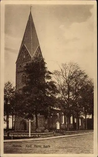 Ak Haren Groningen Niederlande, Ned. Herv. Kerk