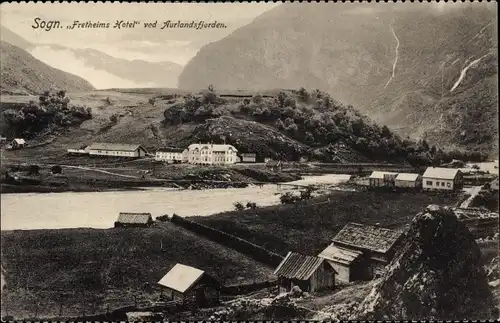 Ak Sogn Norwegen, Fretheims Hotel, Aurlandsfjorden