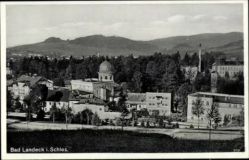 Ak Lądek Zdrój Bad Landeck Schlesien, Totalansicht des Ortes