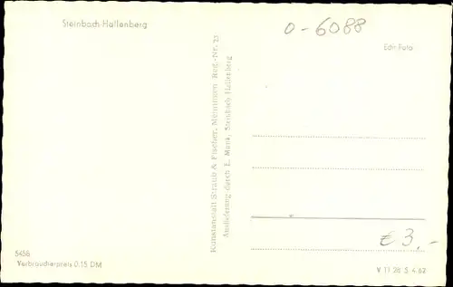 Ak Steinbach Hallenberg im Thüringer Wald, Totalansicht