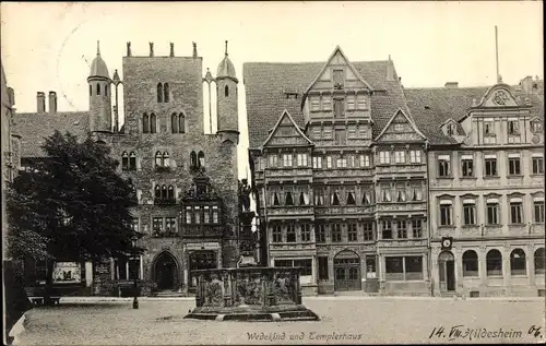 Ak Hildesheim in Niedersachsen, Wedekindhaus und Templerhaus
