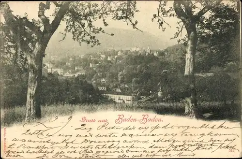 Ak Baden Baden am Schwarzwald, Teilansicht