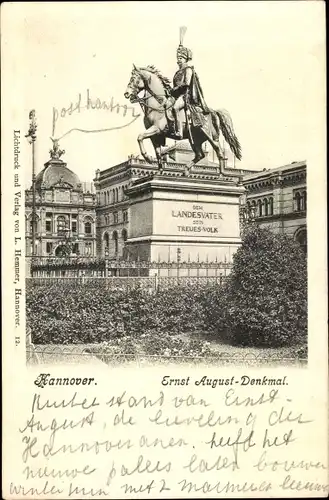 Ak Hannover in Niedersachsen, Ernst August Denkmal