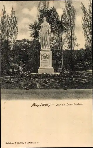 Ak Magdeburg an der Elbe, Königin Luise Denkmal