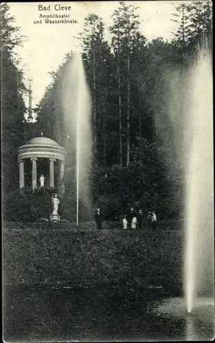Ak Bad Cleve Kleve am Niederrhein, Amphitheater und Wasserkünste