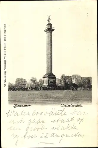 Ak Hannover in Niedersachsen, Waterloosäule