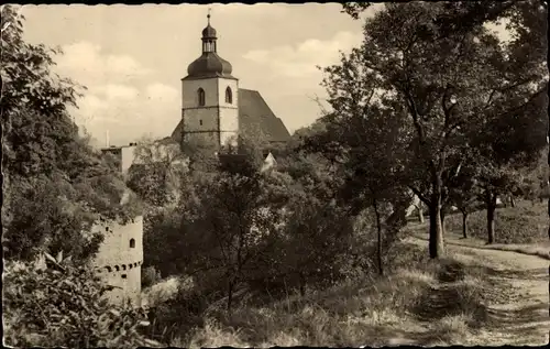 Ak Querfurt im Saalekreis, Partie an der Burg