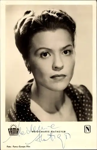 Ak Schauspielerin Heidemarie Hatheyer, Portrait, Film Dr. Holl