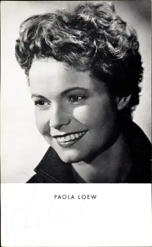 Ak Schauspielerin Paola Loew, Autogramm, Portrait