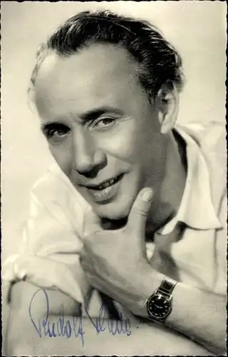 Ak Schauspieler Rudolf Platte, Portrait, Autogramm