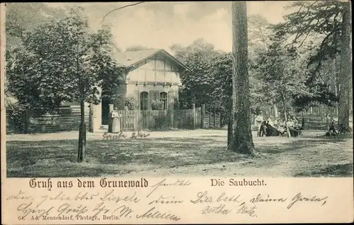 Ak Berlin Wilmersdorf Grunewald, Forsthaus Saubucht im Grunewald