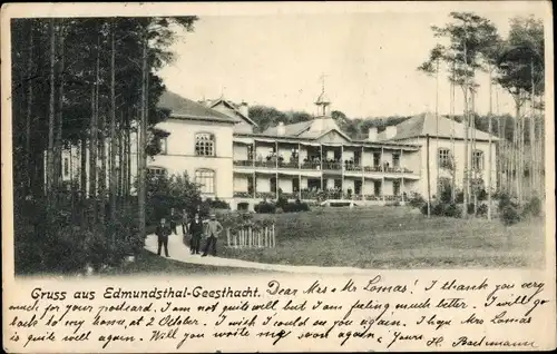 Ak Edmundstal Siemerswalde Geesthacht an der Elbe, Blick auf ein Hotel ?