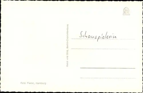 Ak Schauspielerin Maria Wimmer, Portrait, Autogramm