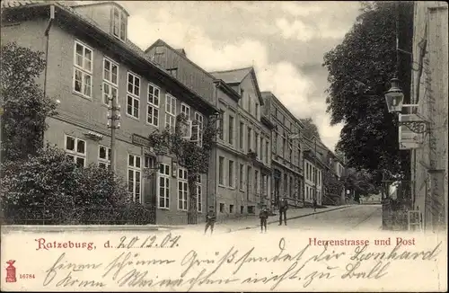 Ak Ratzeburg im Herzogtum Lauenburg, Herrenstraße, Post