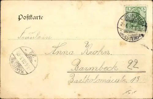 Ak Reinfeld in Holstein, See und Kirche