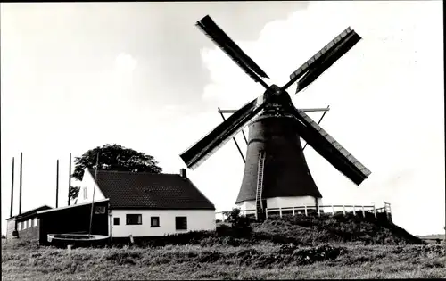 Ak Alkemade Südholland Niederlande, De Veendermolen van de Veenderpolder Ao. 1934