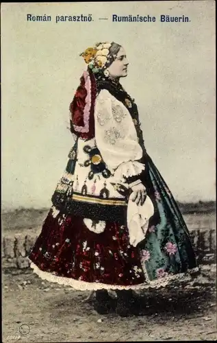 Ak Rumänische Bäuerin, Rumänische Tracht
