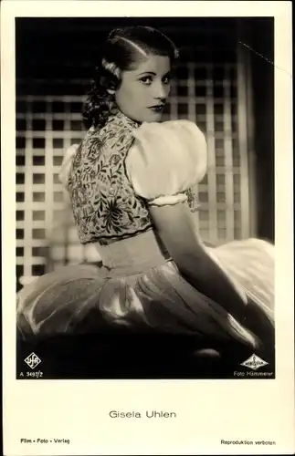 Ak Schauspielerin Gisela Uhlen, Portrait