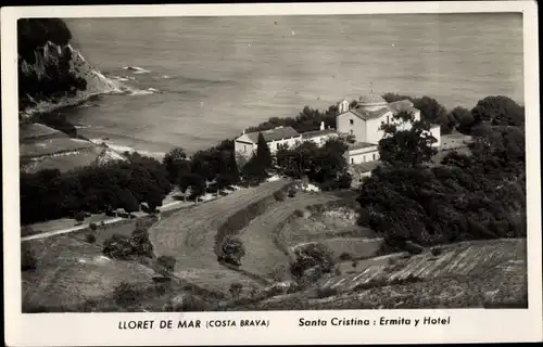 Ak Lloret de Mar Costa Brava Katalonien, Santa Cristina Ermita y Hotel
