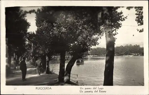 Ak Puigcerda Katalonien, Un paseo del Lago