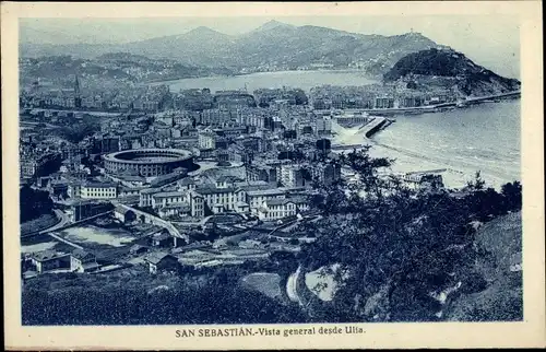 Ak San Sebastian Baskenland, Vista général desde Ulia