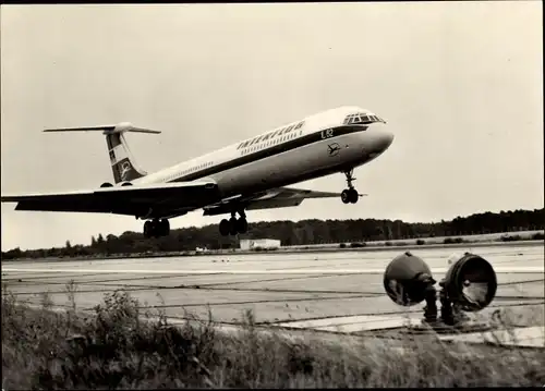 Ak Deutsches Passagierflugzeug, Iljuschin IL-62, Turbinenluftstrahlverkehrsflugzeug, Interflug