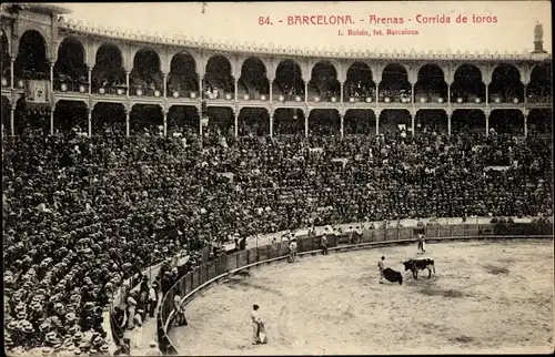 Ak Barcelona Katalonien, Corrida de Toros, Arena, Stierkampfarena