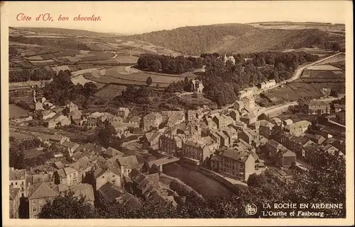Ak La Roche en Ardenne Wallonien Luxemburg, L'Ourthe et Faubourg