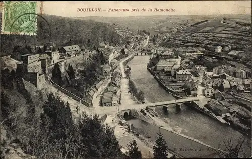 Ak Bouillon Wallonien Luxemburg, Panorama pris de la Ramonette
