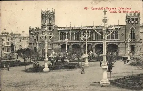 Ak Valencia Stadt Spanien, Exposicion Regional, Palacio del Ayuntamiento