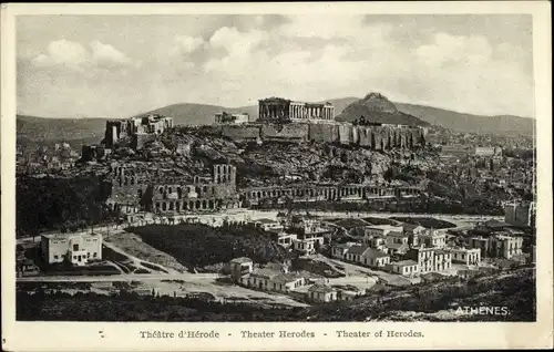 Ak Athen Griechenland, Theatre d'Herode