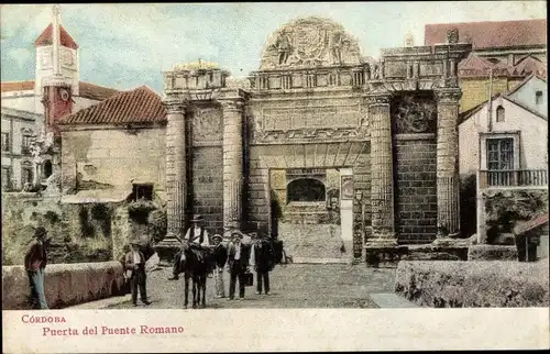Ak Córdoba Andalusien Spanien, Puerta del Puente Romano