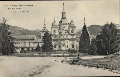 Ak La Granja San Ildefonso Kastilien und León, La Colegiata