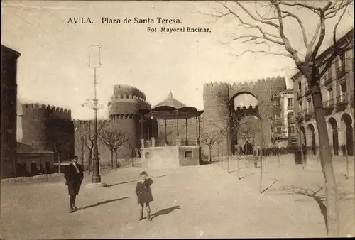 Ak Avila Kastillen und Leon, Plaza de Santa Teresa