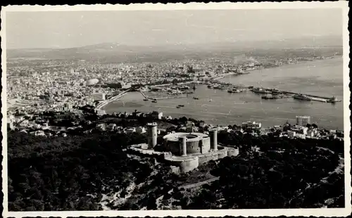 Ak Palma de Mallorca Balearische Inseln, Vista aerea del Castillo de Bellver