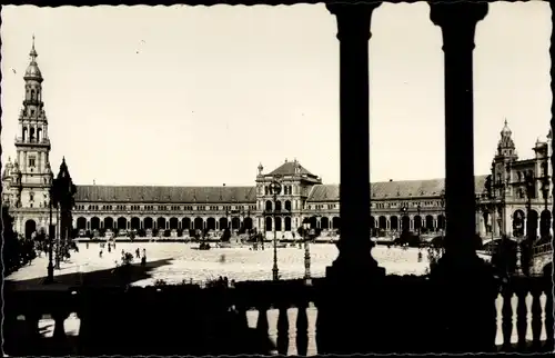 Ak Sevilla Andalusien, Vista de la Plaza de Espana