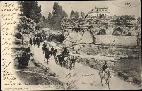 Ak Nice Nizza Alpes Maritimes, Ruines de Cimiez, Les Arenas