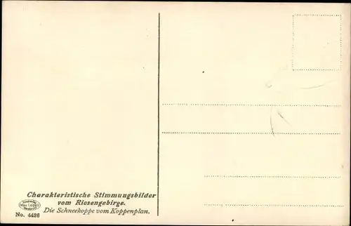 Ak Malá Úpa Kleinaupa Riesengebirge Region Königgrätz, Schneekoppe mit Koppenplan