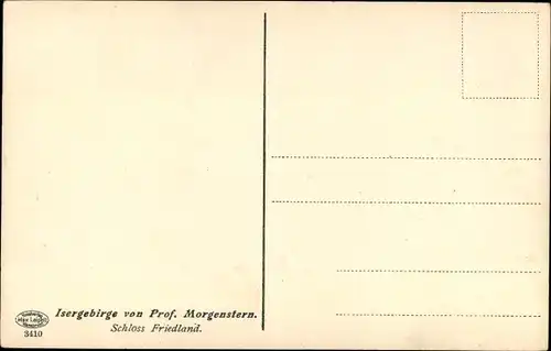 Künstler Ak Morgenstern, Frýdlant v Čechách Friedland Reg. Reichenberg, Blick auf das Schloss