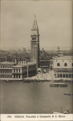 Ak Venezia Venedig Veneto, Piazetta e Campanile di S. Marco
