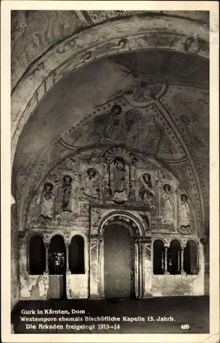 Ak Gurk in Kärnten, Blick in den Dom, Westempore