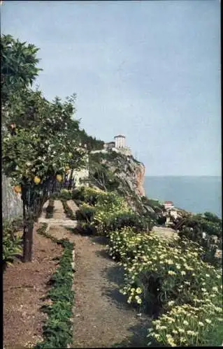 Ak Menton Alpes Maritimes, Les Rochers Rouges