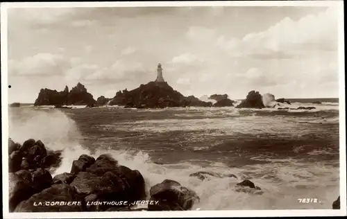 Ak St. Brélade Kanalinsel Jersey, La Corbière Lighthouse