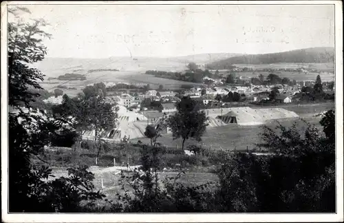 Ak Montmédy Lothringen Meuse, Zeltlager