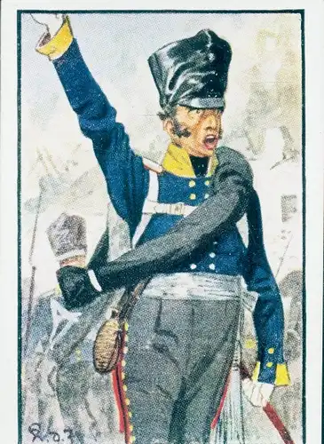 Sammelbild Deutsche Uniformen, Deutsche Freiheitskriege Serie 3 Bild 16, Inf. Regt. Nr. 10, Offizier