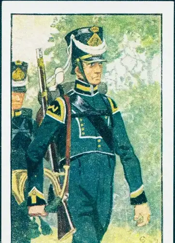 Sammelbild Deutsche Uniformen, Deutsche Freiheitskriege, Serie 22 Bild 132 Fußjäger Regt.