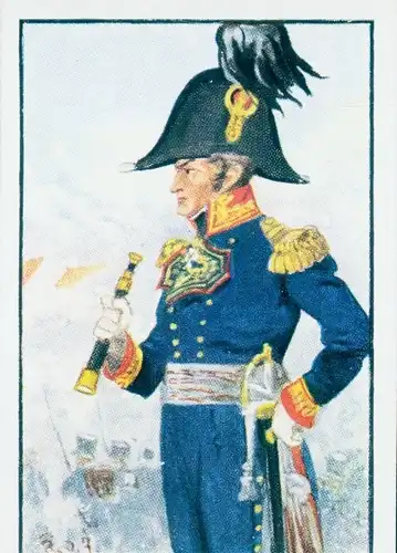 Sammelbild Deutsche Uniformen, Deutsche Freiheitskriege, Serie 22 Bild 127 General 1814