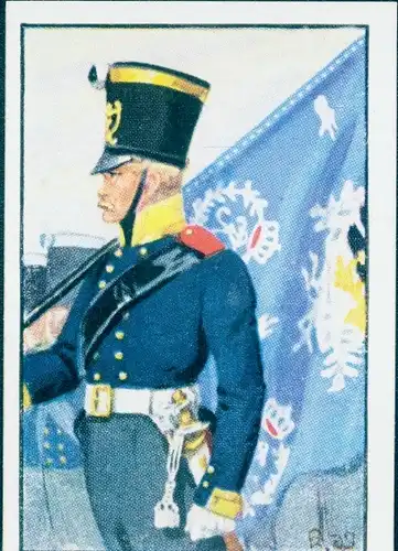 Sammelbild Deutsche Uniformen, Deutsche Freiheitskriege, Serie 3 Bild 17 Inf. Rgt. Nr. 11