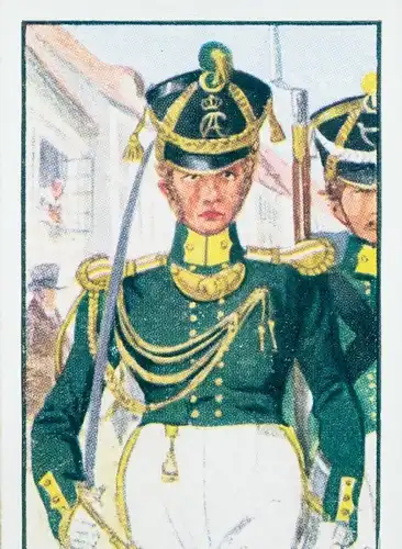 Sammelbild Deutsche Uniformen, Deutsche Freiheitskriege, Serie 31 Bild 182 Weimar leichtes Inf. Btl.